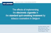 The effects of implementing the electronic cigarette in ... · Online vape shop customers who use e-cigarettes report abstinence from smoking and improved quality of life, but a substantial