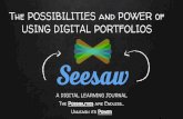 The POSSIBILITIES and POWER of USING DIGITAL PORTFOLIOS · 2016-06-21 · a student’s digital portfolio from anywhere. No more worrying about lost papers or ... looking back and