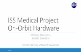 On-Orbit Hardware List - NASA•Multiple hardware accessories for rebreathing and mixing bag operations, an electronics unit accommodated in an 8 panel unit drawer •Allows additional