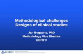 Methodological challenges Designs of clinical studies€¦ · II trials • Trying to improve ... Study Design Advantages Disadvantages OS Clinical benefit Randomized Direct measure