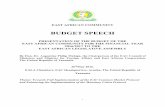 BUDGET SPEECH - tralac · BUDGET SPEECH PRESENTATION OF THE BUDGET OF THE EAST AFRICAN COMMUNITY FOR THE FINANCIAL YEAR 2016/2017 TO THE EAST AFRICAN LEGISLATIVE ASSEMBLY By Hon.