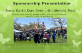 Sponsorship Presentation - Reno Earth Day · General Sponsorship Intro 4 Contact: Anastacia Sullivan – 775-391-7439 – renoearthday@gmail.com The following pages will summarize