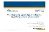A6: Integrating OpenEdge Architect into Your Development ...download.psdn.com/media/exch_audio/2008/AP/A6... · HTML UI New Intra / Inter External Applications Services New 10.1C