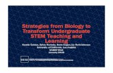 Strategies from Biology to Transform …...2018/01/14  · Transform Undergraduate STEM Teaching and Learning Krystle Cobian, Sylvia Hurtado, Kevin Eagan, Liz Roth-Johnson University