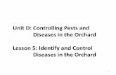 Unit D: Controlling Pests and Diseases in the Orchard ... · a. Chemical control must be applied before inoculation and remain on the plant or be reapplied as long as there is a threat