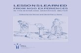 LESSONS LEARNED - Humanitarian Library · 2017-05-08 · lessons learned from ngo experiences in the water and sanitation sector edited by ian smout and sarah parry-jones. iii water