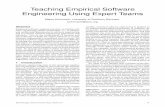 Teaching Empirical Software Engineering Using Expert Teamsceur-ws.org/Vol-1790/paper03.pdf · 2017-01-25 · Teaching Empirical Software Engineering Using Expert Teams Marco Kuhrmann,