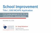 Title I, 1003 MCAPS Application · MISSISSIPPI STATE BOARD OF EDUCATION. STRATEGIC PLAN GOALS. Learning Targets. 4. This webinar will address: Relationship ... • Generated from