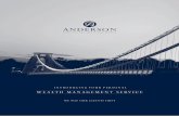 WEALTH MANAGEMENT SERVICE · Anderson Financial Management Ltd is a wealth management company based in Bristol, providing chartered financial planning to individuals, businesses,