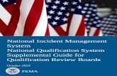 National Incident Management National Qualification System ......NIMS NQS Supplemental Guide for QRBs FEMA-NIMS@fema.dhs.gov 3 I. Introduction The National Qualification System (NQS)