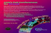 ANN’s Fall Conferences Go Virtual!€¦ · and pre-recorded sessions, virtual exhibit hall, and virtual poster hall are included with your registration. Choose the conference that