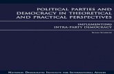 Political Parties and Democracy in Theoretical and Practical Perspectives … · 2010-08-11 · POLITICAL PARTIES AND DEMOCRACY IN THEORETICAL AND PRACTICAL PERSPECTIVES Adopting