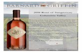 2018 Rosé of Sangiovese Columbia Valley · 2018 Rosé of Sangiovese Columbia Valley We’re very serious about this festive and flavorful dry wine. Quality Rosé starts with grapes