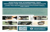 AUSTRALIAN STANDARDS TEST METHODS FOR NONWOVEN … · 2020-05-04 · METHODS FOR NONWOVEN GEOTEXTILES A suite of videos showing the Australian Standards for testing nonwoven geotextiles.