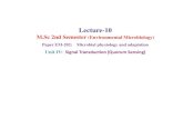 Concept of Environmental Stress 10.pdf · M.Sc 2nd Semester (Environmental Microbiology) Paper EM-202: Microbial physiology and adaptation Unit IV: Signal Transduction (Quorum Sensing)