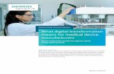Siemens Digital Industries Software What digital ... · approach that allows medical device manufacturers to leverage information from ERP, MES, PLM and QMS systems. This approach