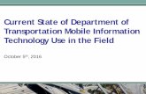 Current State of Department of Transportation Mobile ...onlinepubs.trb.org/onlinepubs/webinars/161005.pdf · •A state-driven, national program that leverages AASHTO’s Standing