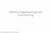 Affinity Diagramming and Card Sorting...Card Sorting Utility •Need to know howto best organize a lot of (known) information. •Choosing menu headings and items for website navigation