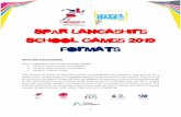 SPAR Lancashire School Games 2019 Formats · There will be an 8 game activity format with additional fun non‐scoring activities. Each team will have 2 minutes practice on each activity