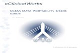 eClinicalWorks CCDA Data Portability Users Guide · This document provides information about extracting data and generating a CCDA file for a patient from the eClinicalWorks software.