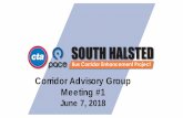 Corridor Advisory Group Meeting #1 · 07/06/2018  · • Real-time bus arrival signage • Vertical marker with Pulse branding and real time information for easy station identification