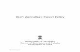 Draft Agriculture Export Policy - Stewart & Mackertich · 6.2.A. Product development for indigenous commodities and value addition ... PPP -IAD - Public-Private Partnership for. Integrated