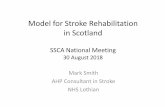 Model for Stroke Rehabilitation in Scotland · 2. Actively unwell and unfit for rehab (some of whom will be likely to die within 4 weeks) 3. Rehab –“fast-track” patients (to