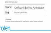 Course: Certificate III Business Administration...• If sales (E5) are greater than Therefore, where sales are less than 5000, the text False will display written like this: • =IF(E5>5000,E5*5%)