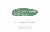 The Playschool 2019 - 2020 PARENT HANDBOOK · 2019-08-13 · Welcome to The Playschool at St. Mary’s The Playschool is a nonprofit organization that opens its doors for three to