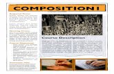 COMPOSITION1€¦ · English 101 is designed to strengthen college-level writing skills, with particular attention to audience, purpose and rhetorical situation. Students receive