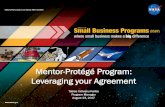 Mentor-Protégé Program: Leveraging your Agreement€¦ · Help institutions find another source of revenue especially contracts Expose Prime Contractors to innovative technology