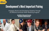 Development’s Most Important Pairings Mo… · | Program Overview The program seeks to engage participants in meaningful, one-one-one, year-long mentoring relationships which: •