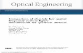 Comparison of absolute low-spatial frequency surface ... · Comparison of absolute low-spatial frequency surface figure measurement for spherical surfaces Wei-Cheng Lin, a,* Shenq-Tsong