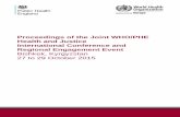 Proceedings of the Joint WHO/PHE Health and Justice … · 2015-12-15 · Proceedings of the Joint WHO/PHE Health and Justice International Conference and Regional Engagement Event:
