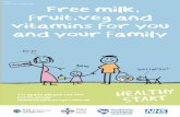 Free milk fruit veg and vitamins for you · If you’re pregnant or have a young child under four you could get Healthy Start vouchers worth £3.10 a week for you and your child.