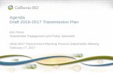 Agenda Draft 2016-2017 Transmission Plan · 17.02.2017  · Recommendations for Reliability Projects: Tehachapi and Big Creek Corridor Area. Mudita Suri. Regional Transmission Engineer.