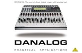 DANALOG - zZounds.com€¦ · Wordclock I/O for synchronization with a master clock. SMPTE input. Dynamic automation records and plays back controller movements in sync with the SMPTE