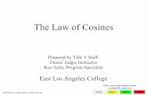 The Law of Cosines · using the Law of Cosines. We must isolate and solve for the cosine of the angle we are seeking, then use the inverse cosine to find the angle. TOPICS BACK NEXT