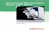 Measuring Microscopes Hyper MF / MF-U - Mitutoyo...measuring microscopes. Maximum stage loading is 30kgf (66lbf) and a range of useful fixtures is available that includes a wafer holder