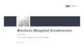 Beckers Hospital Conference · The Health System of the Future: A Model April 10, 2018 Beckers Hospital Conference. Objectives 0100.015\450103(pptx)-E1 DD 4-10-18 1 ... » Physical