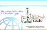 More Jobs, Better Jobs: A Priority for Egypt · Unemployment has fallen over time… More Jobs, Better Jobs: A Priority for Egypt 4 0% 10% 20% 19982006 2012 Unemployment rate Labor