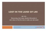 LMI 101: Discovering what Labor Market Information is and ... · LOST IN THE LAND OF LMI LMI 101: Discovering what Labor Market Information is and where to find the tools to make