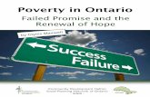 Poverty in Ontario - astro.queensu.catjb/thinktank/Poverty-in-Ontario-Report.pdf · Breaking the Cycle: Ontario’s Poverty Reduction Strategy. The strategy met some important tests