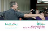 ‘Ways to Wellbeing’ Social Prescribing Programme...3,892 Referrals Received Wellbeing assessments of the needs and strengths 54% supported to access additional help in community