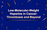 Low-Molecular-Weight Heparins in Cancer: Thrombosis and Beyond · • Low-molecular-weight heparins as antineoplastic agents . ... Doses of Approved LMWHs for the Prevention and Treatment