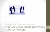 Conflict Management Strategies for Grantmakers...The Intercultural Conflict Style Inventory •Read the instructions on the front cover of the inventory. •Key point: Think about