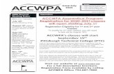 Apprentice - accwpa.org · Apprentice ACCWPA Apprentice Program Registration for 2020-2021 classes will open starting July 1st Registration Eligibility for 1st and 2nd year classes.