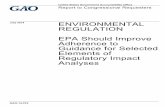 GAO-14-519, ENVIRONMENTAL REGULATION: EPA Should … · guidance, RIAs should communicate information supporting regulatory deci sions and enable a third party to understand how the