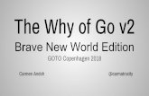 The Why of Go v2€¦ · Concurrency C++ at Google C10K Epoll (linux) Kqueue (BSD) SEDA Java NIO P4 Core 2 Ruby Mongrel Gunicorn (Python) NodeJS Python Twisted Her Sutter “The Free