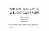 Presentation: WHY AMERICAN CAPITAL WILL SWIPE RIGHT ... · 11/9/2017  · WHY AMERICAN CAPITAL WILL ONLY SWIPE RIGHT Daniel W. Drezner. Tufts University . November 2017. Presented
